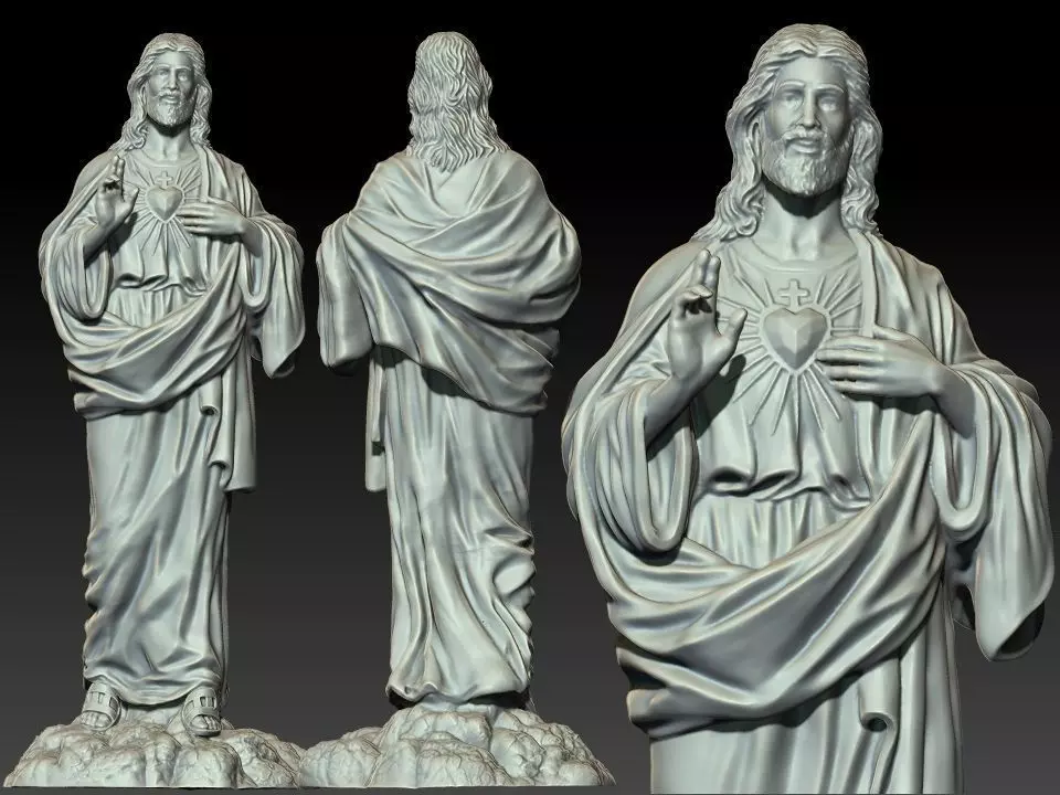 Jesus Statue  3D print model_0