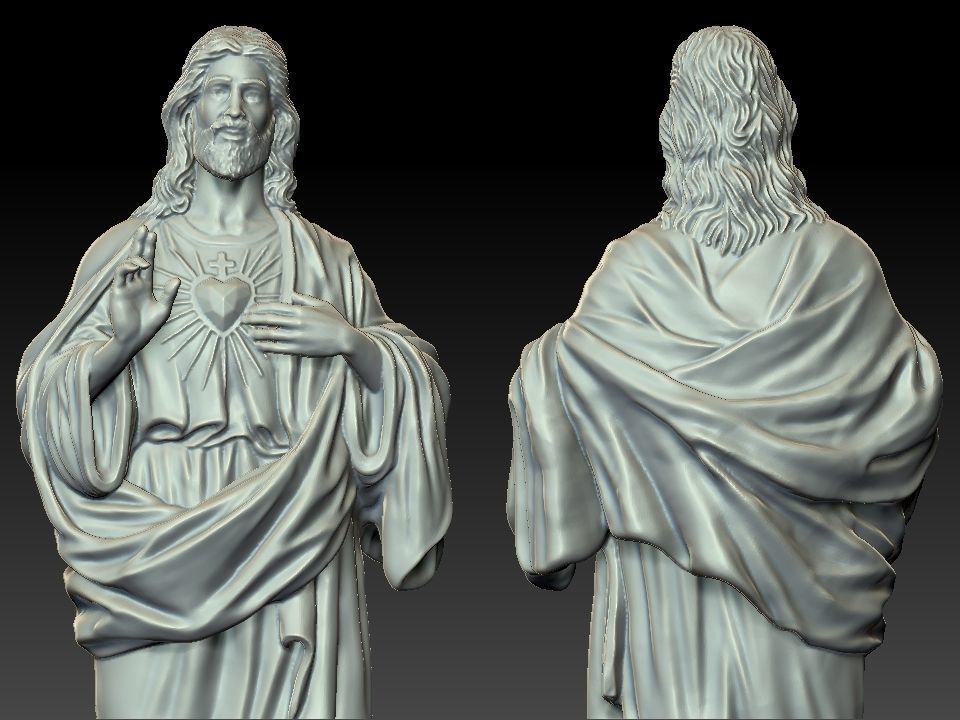 Jesus Statue  3D print model_7