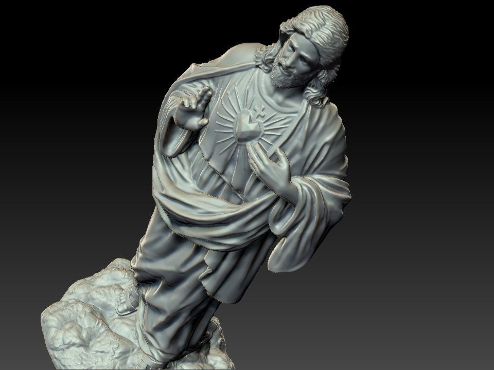 Jesus Statue  3D print model_5
