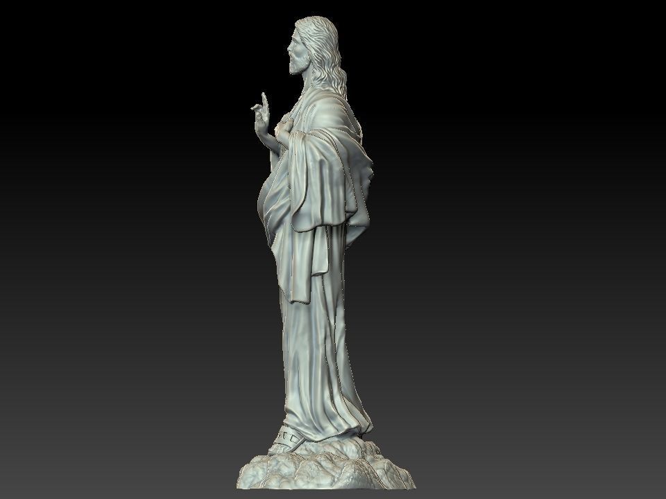 Jesus Statue  3D print model_4