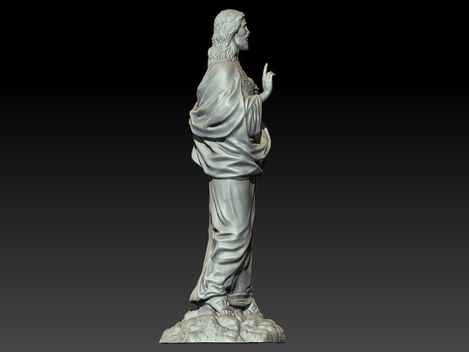 Jesus Statue  3D print model_3