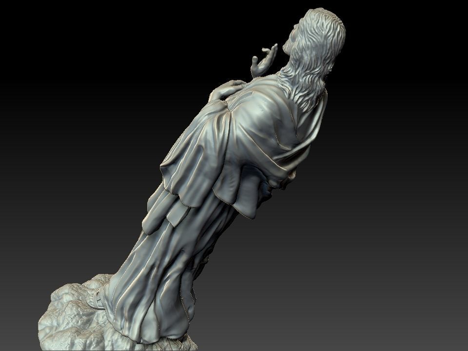 Jesus Statue  3D print model_6