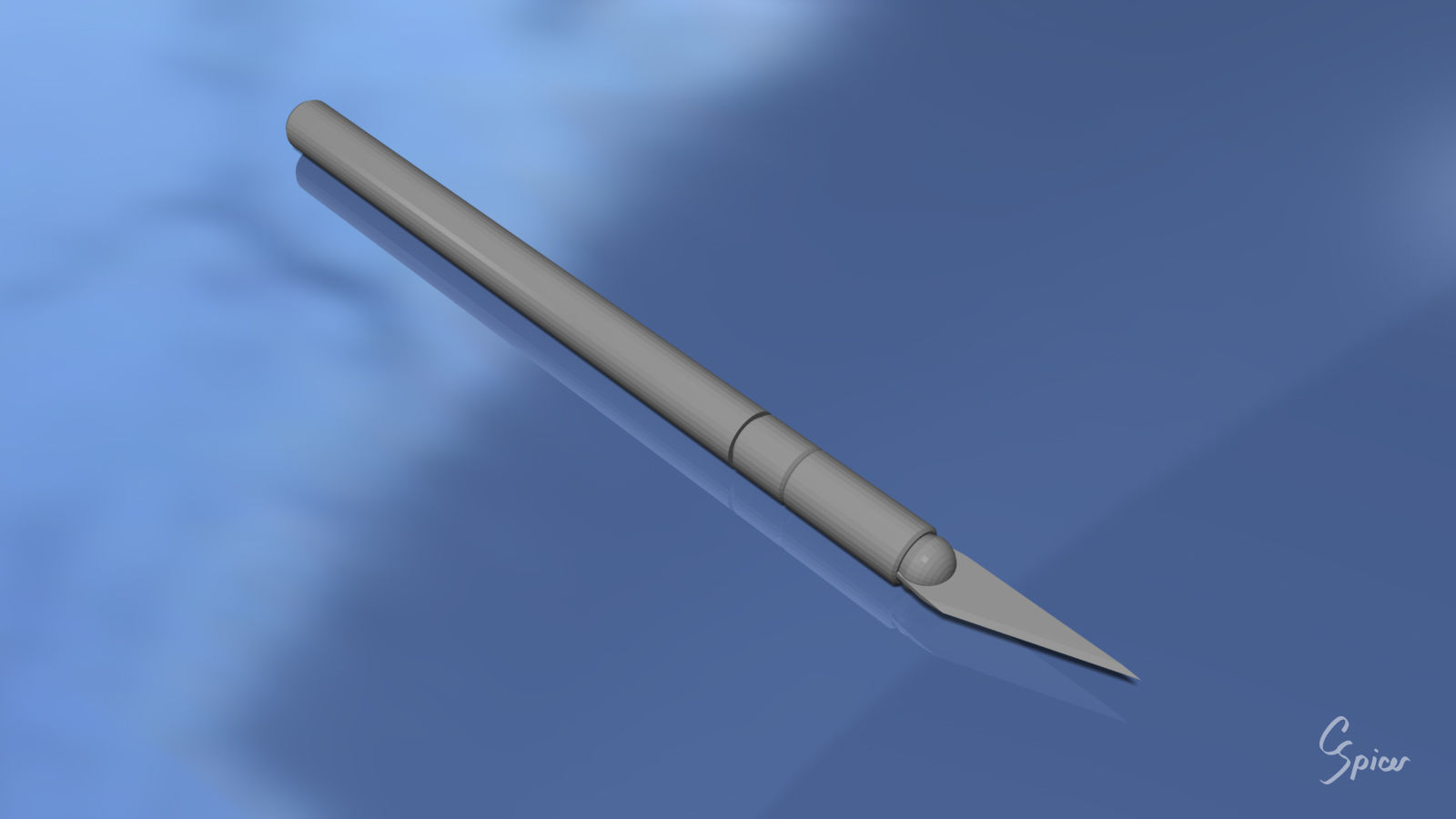 Hobby Knife 3D model_10