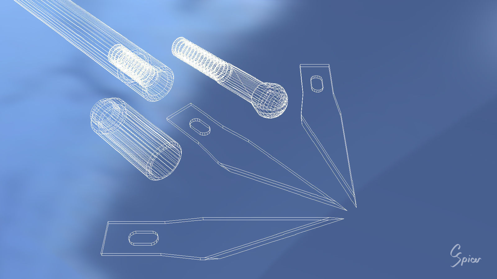 Hobby Knife 3D model_16