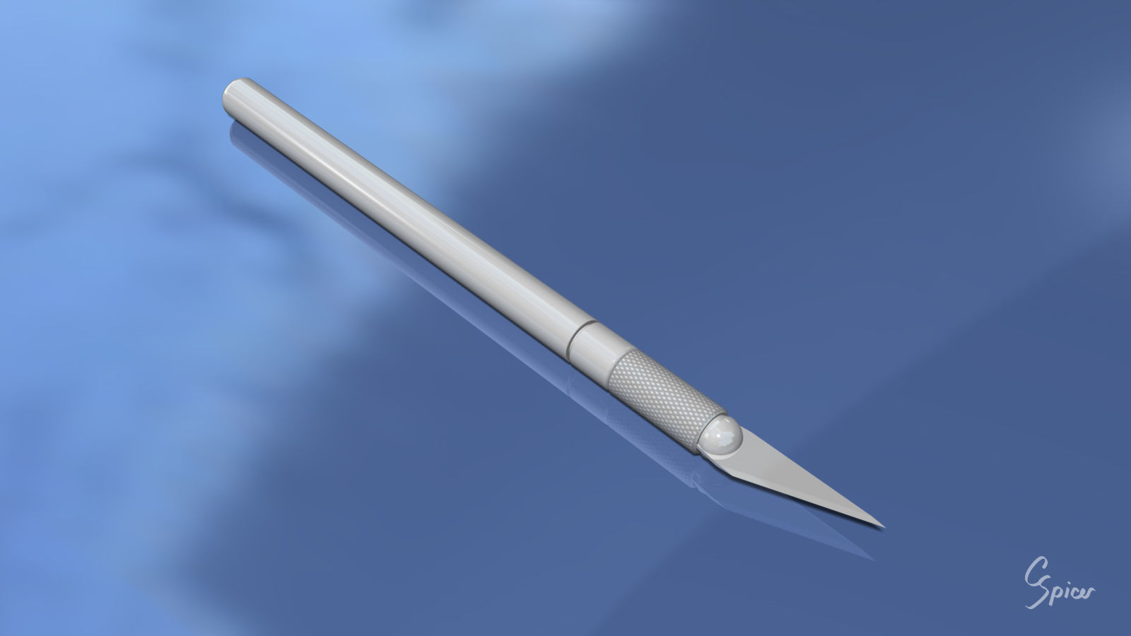 Hobby Knife 3D model_2