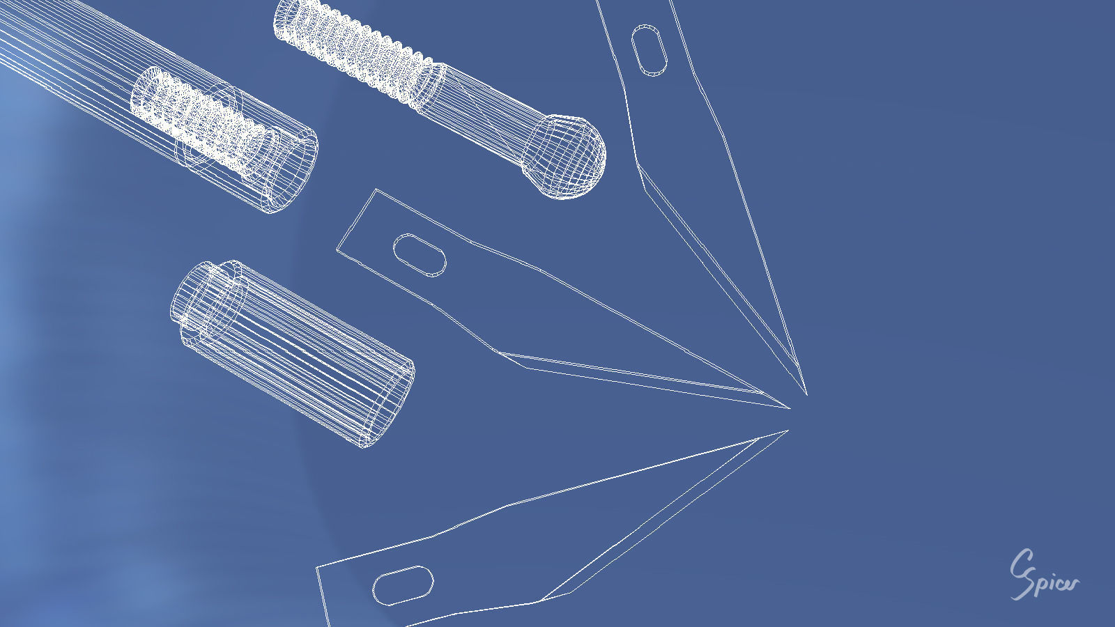 Hobby Knife 3D model_18