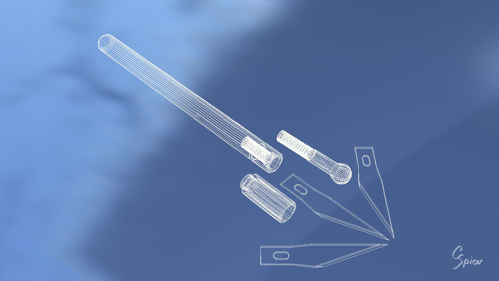 Hobby Knife 3D model_17