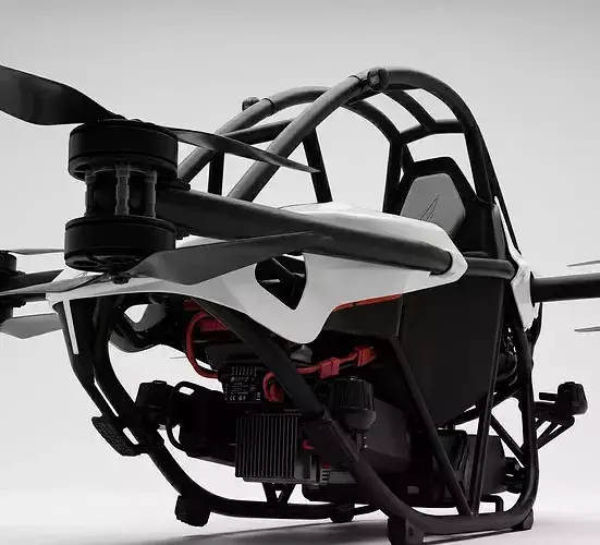 Jetson ONE Personal eVTOL Low-poly 3D model 5