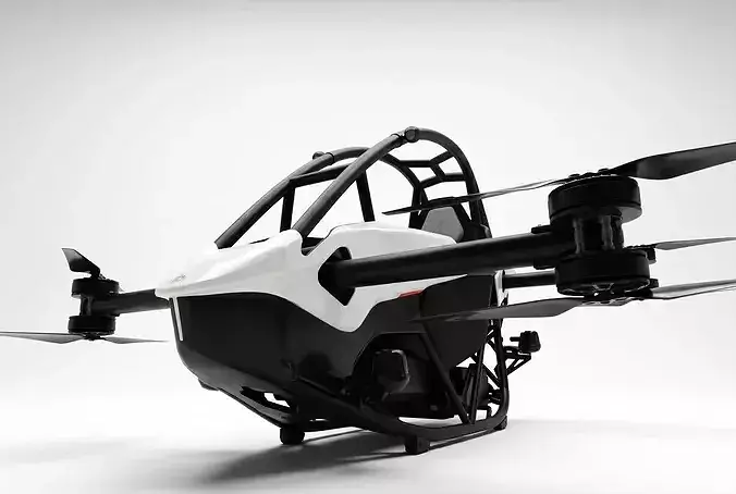 Jetson ONE Personal eVTOL Low-poly 3D model 4