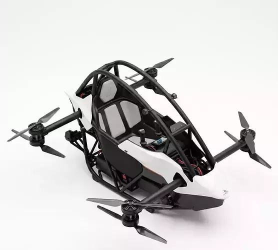 Jetson ONE Personal eVTOL Low-poly 3D model 7