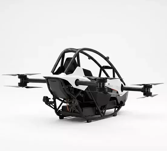 Jetson ONE Personal eVTOL Low-poly 3D model 6
