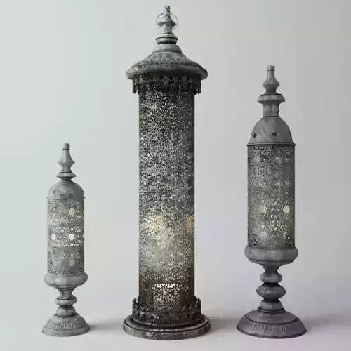 Cylinder Lanterns 3D model