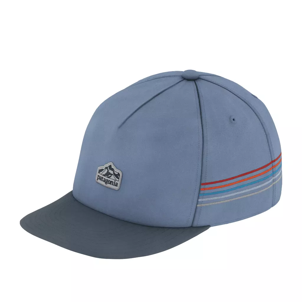 Patagonia Line Logo Ridge Stripe Funfarer Cap Light Plume Grey Low-poly 3D model