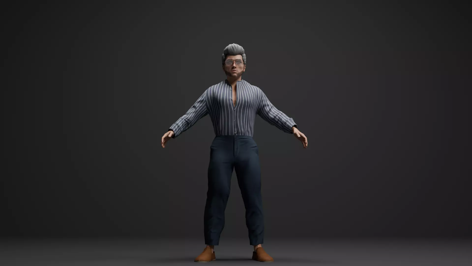 Formal Male Fully Rigged with Sword Weapon Combat Animations Low-poly 3D model