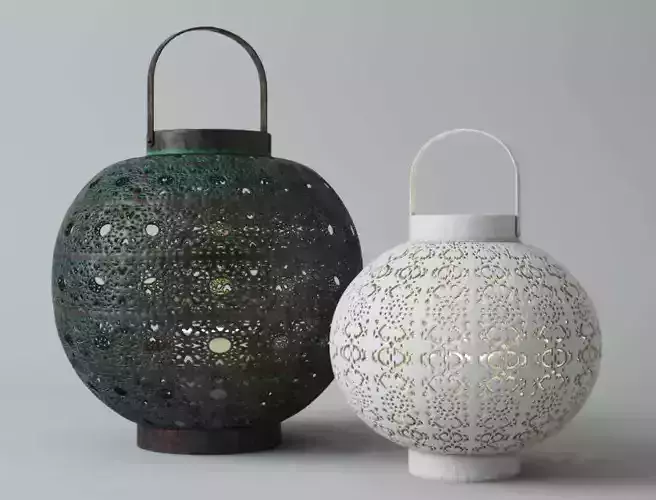 Filigree Lanterns 3D model