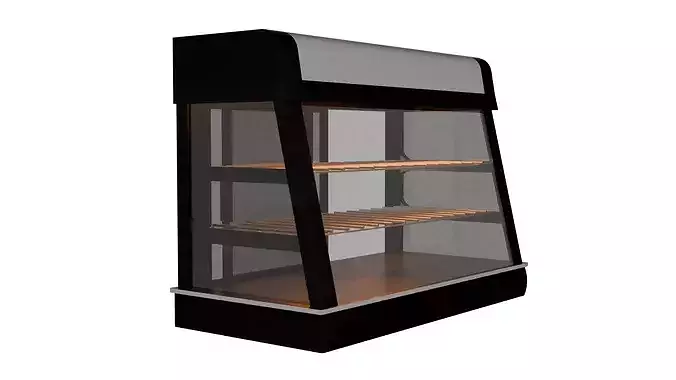 High Res Pie or Pastries Warmer plus Display Cabinet  3D model 7