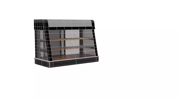 High Res Pie or Pastries Warmer plus Display Cabinet  3D model 2