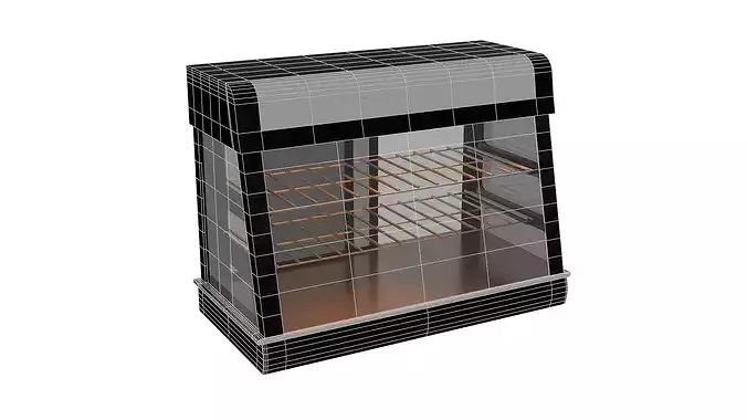 High Res Pie or Pastries Warmer plus Display Cabinet  3D model 5