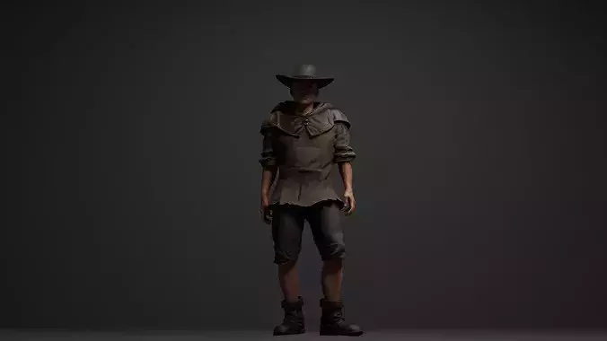 Medieval Male Warrior Fully Rigged with Sword Combat Animations