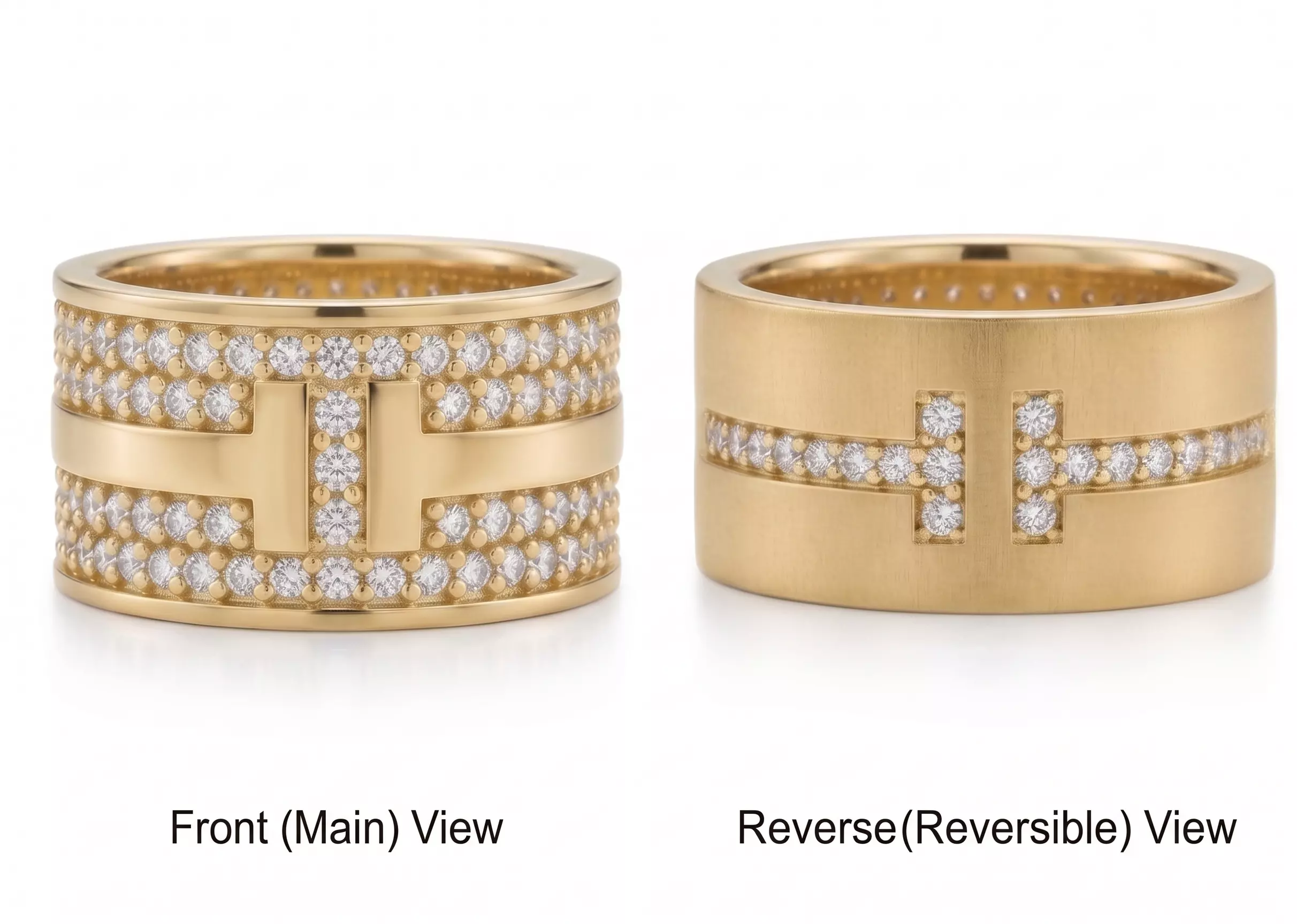 tiffany double sided T ring 11 13 15 17 3D print model