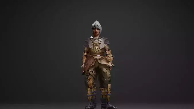 Scarecrow Female Fully Rigged with Combat Animations Game-Ready