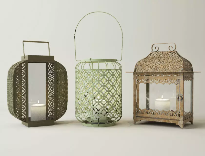 Metal Lanterns 2 3D model_0