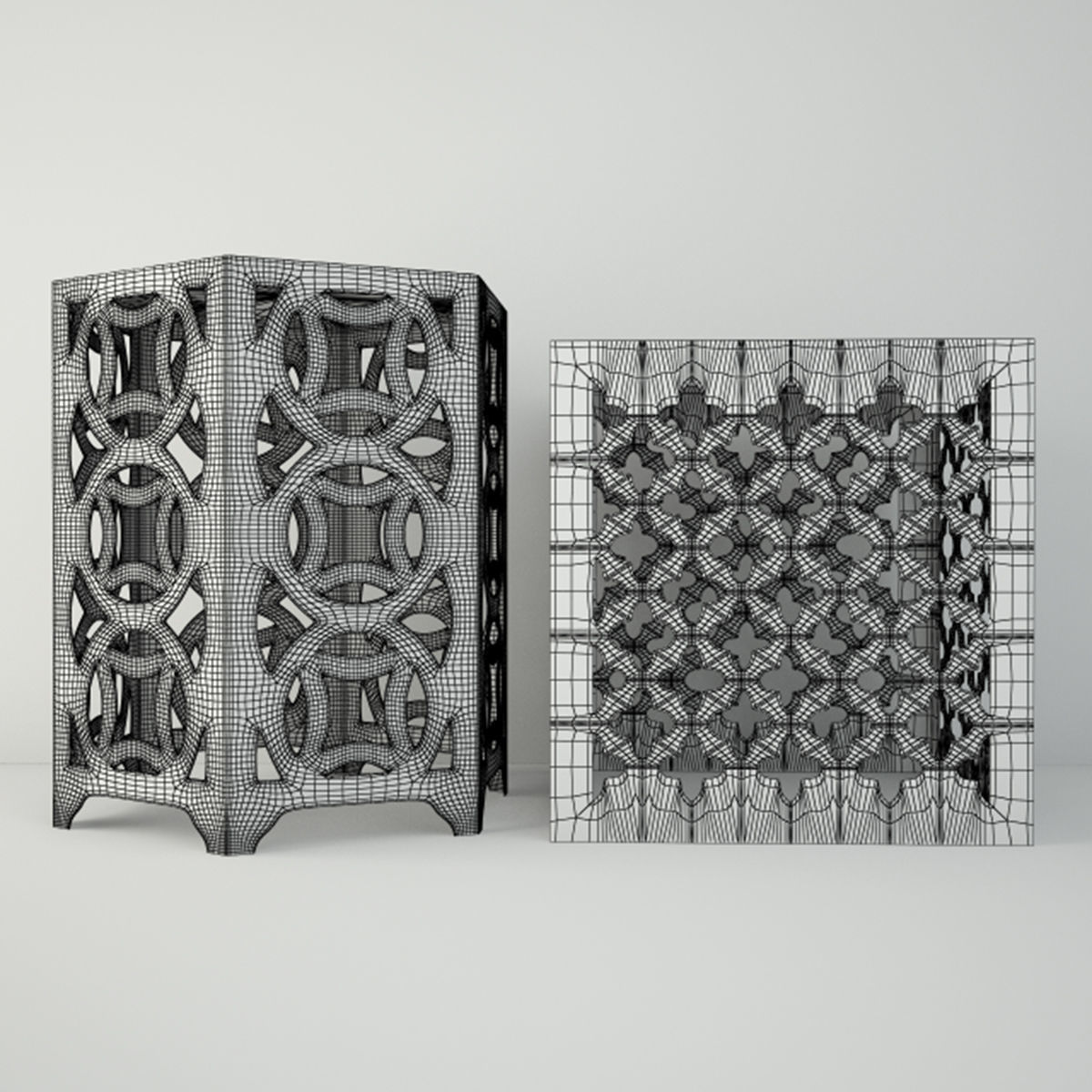 Metal Tables 3D model_2