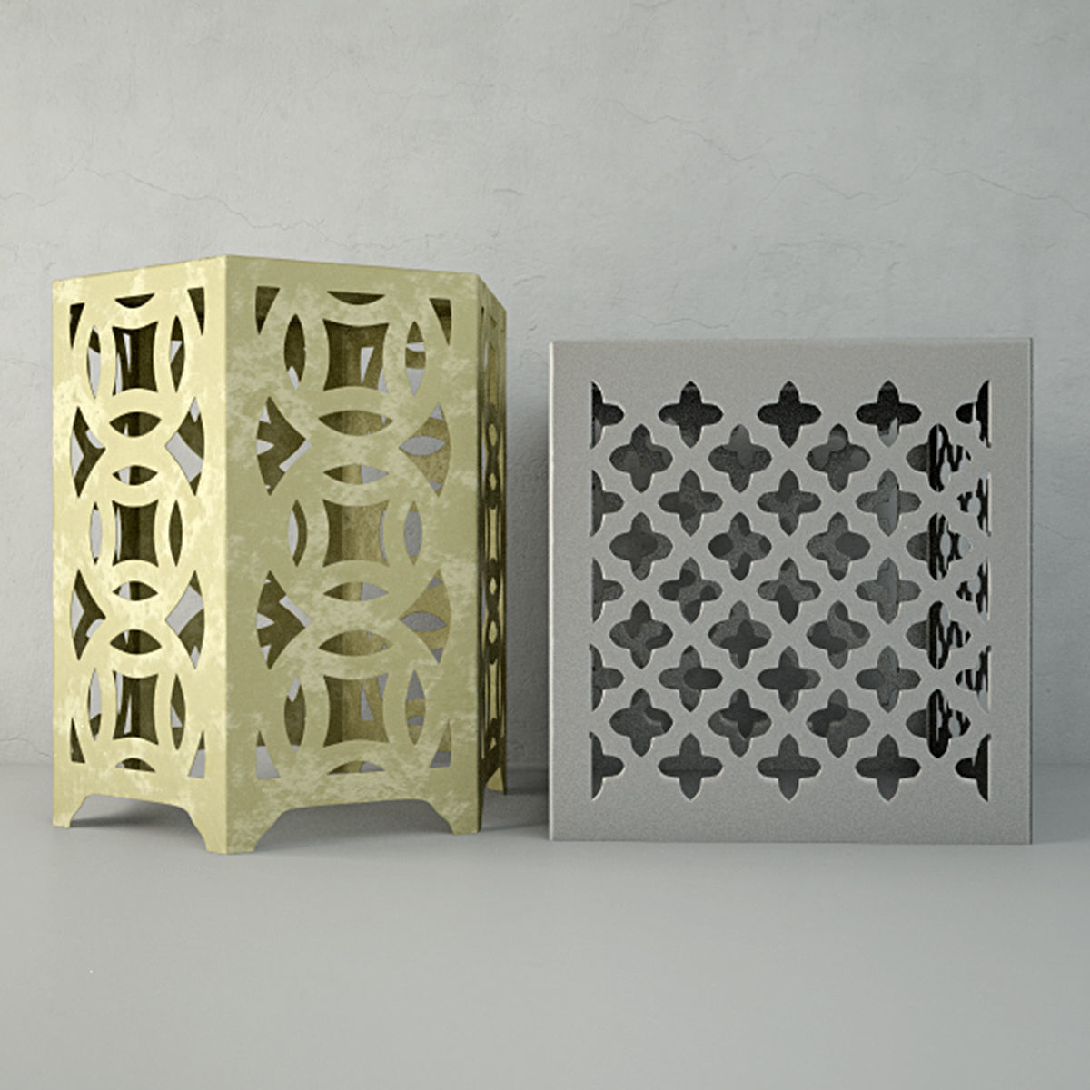 Metal Tables 3D model_1