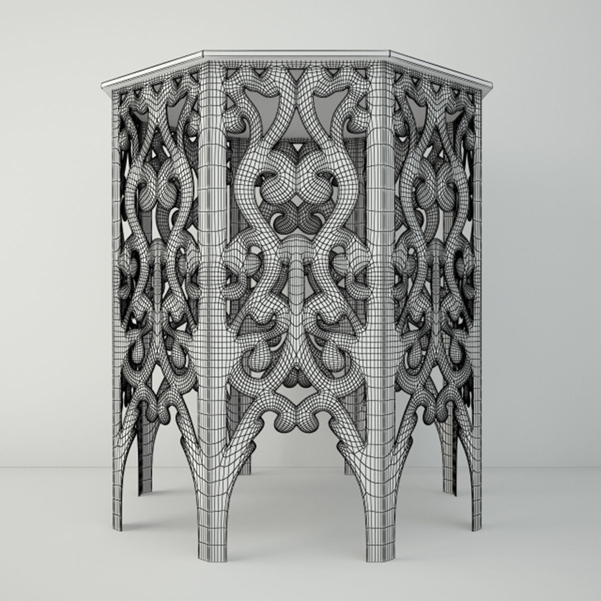 Metal Tables 3D model_4