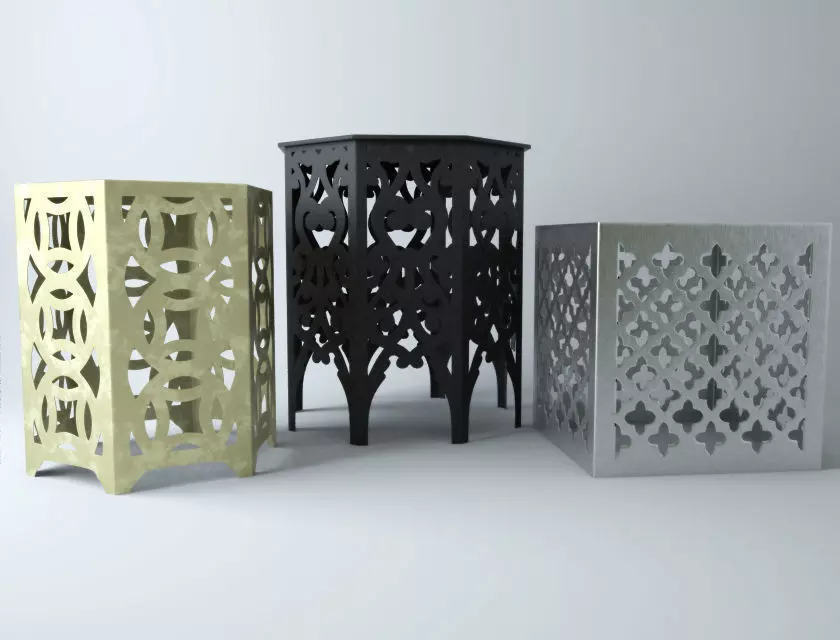 Metal Tables 3D model_0