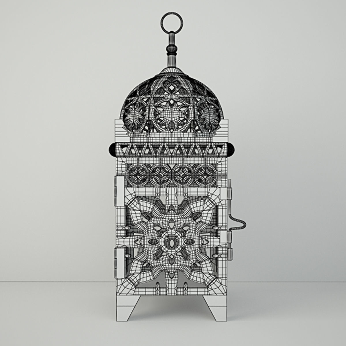 Moroccan Lantern Set 3D model_4