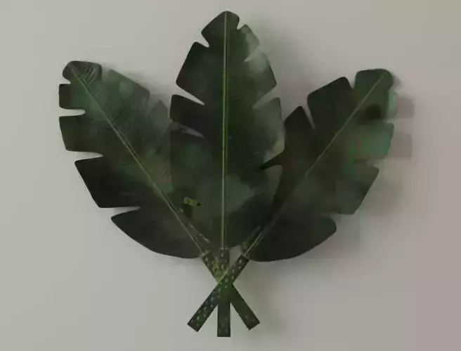 Palm Leaves Metal Wall Art 3D model