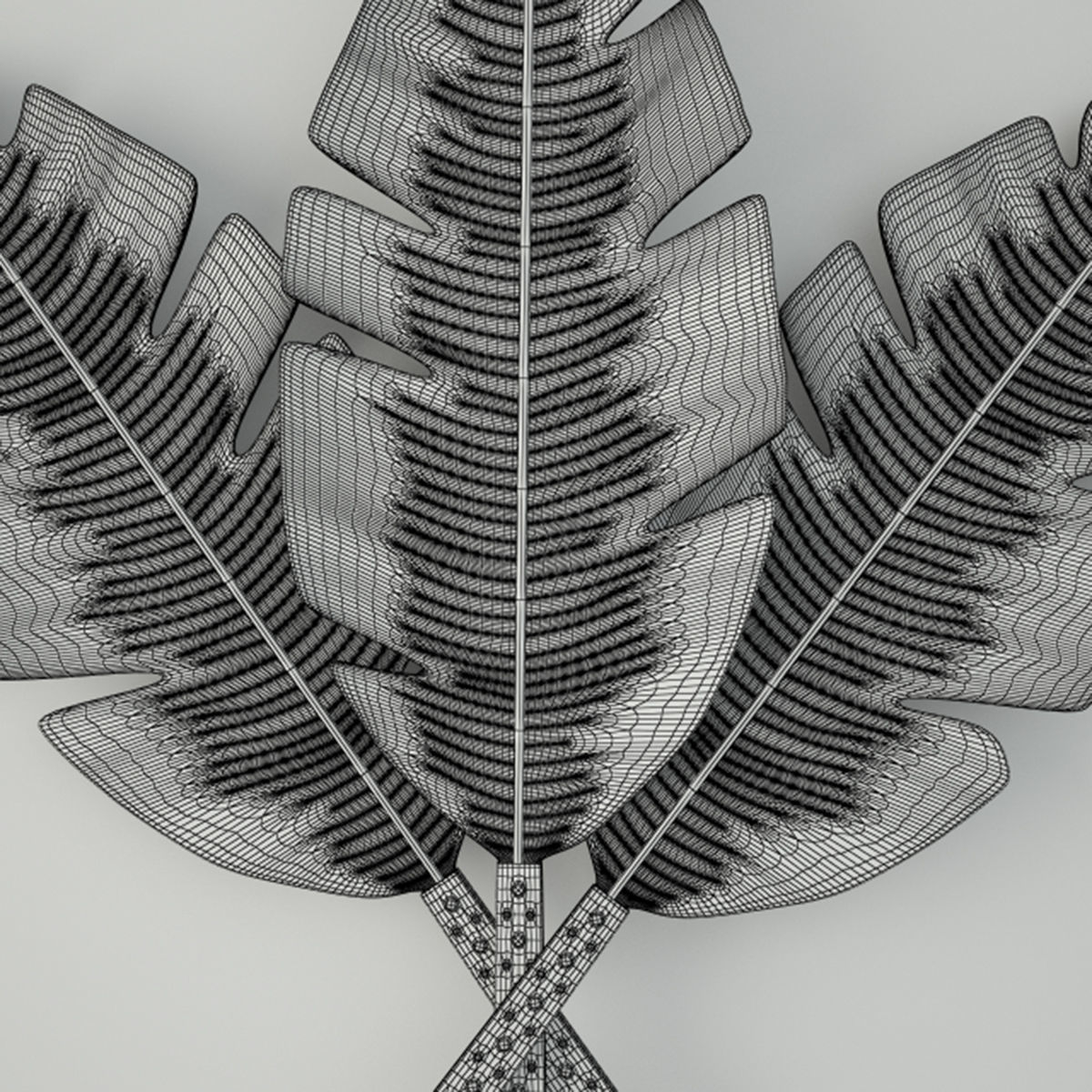 Palm Leaves Metal Wall Art 3d Model Cgtrader Palm Leaves Metal Wall Art 3d Model Max Fbx Unitypackage 5