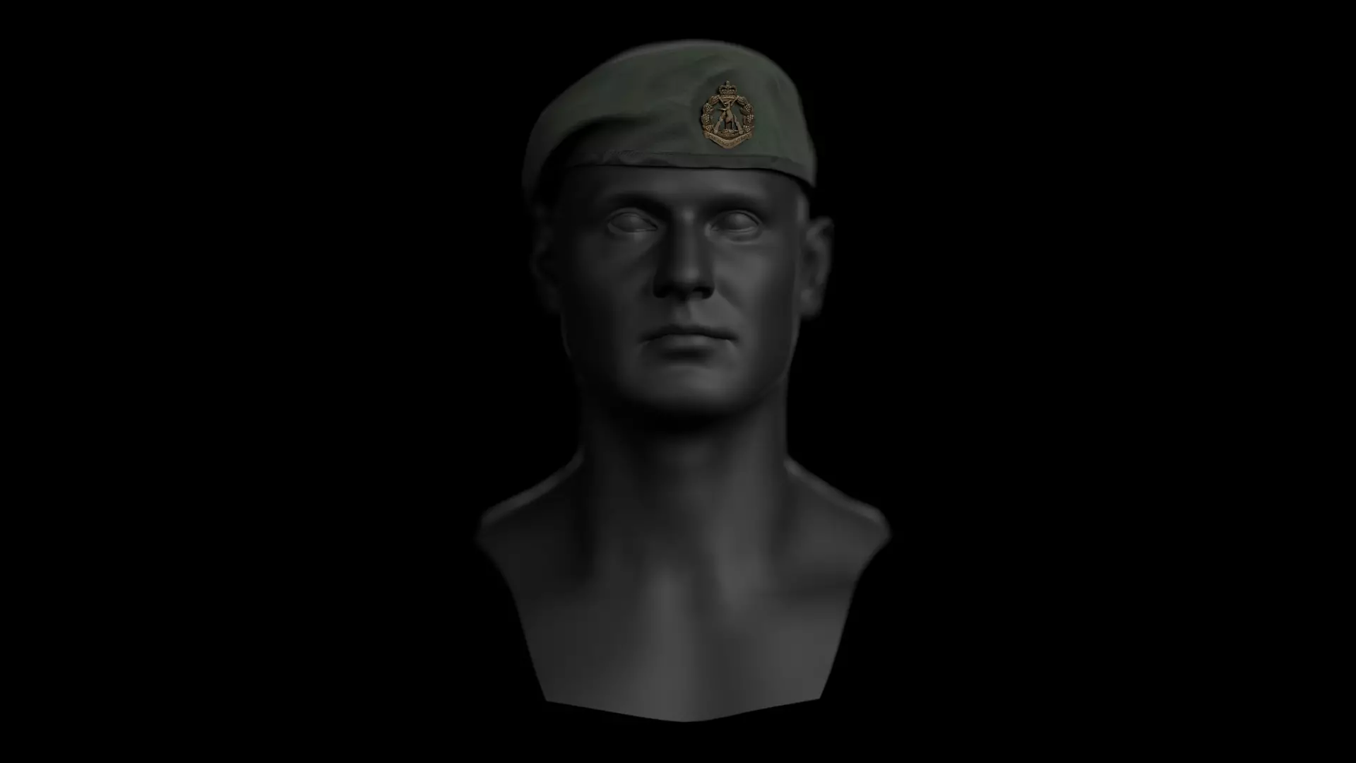 Australian Army RAR Beret Game Ready Low Poly Low-poly 3D model