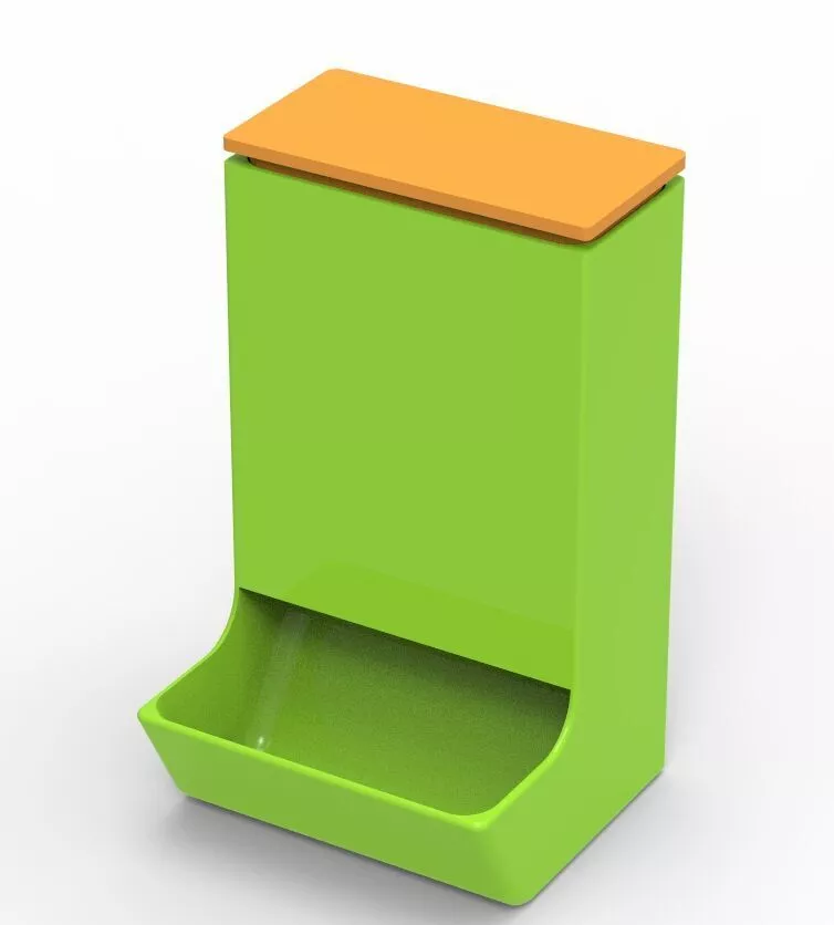 King Quail Dry Food Feeder-07 3D print model