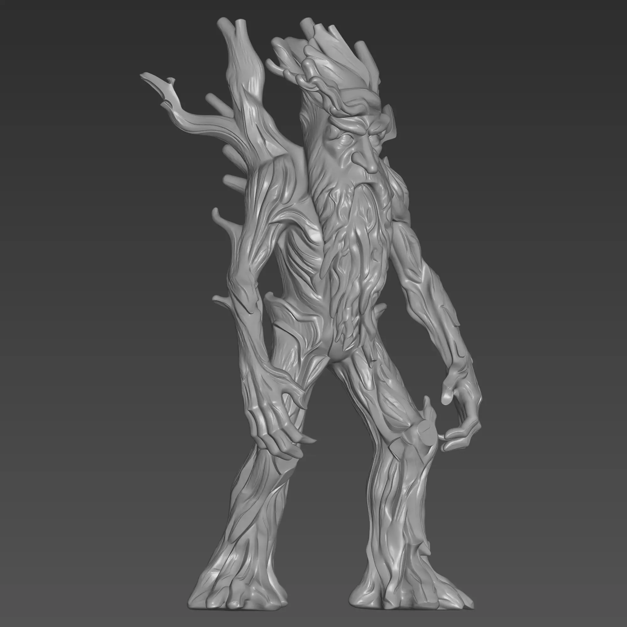 Treebeard Lord of the Rings Inspired Fangorn Character Sculpture 3D print model