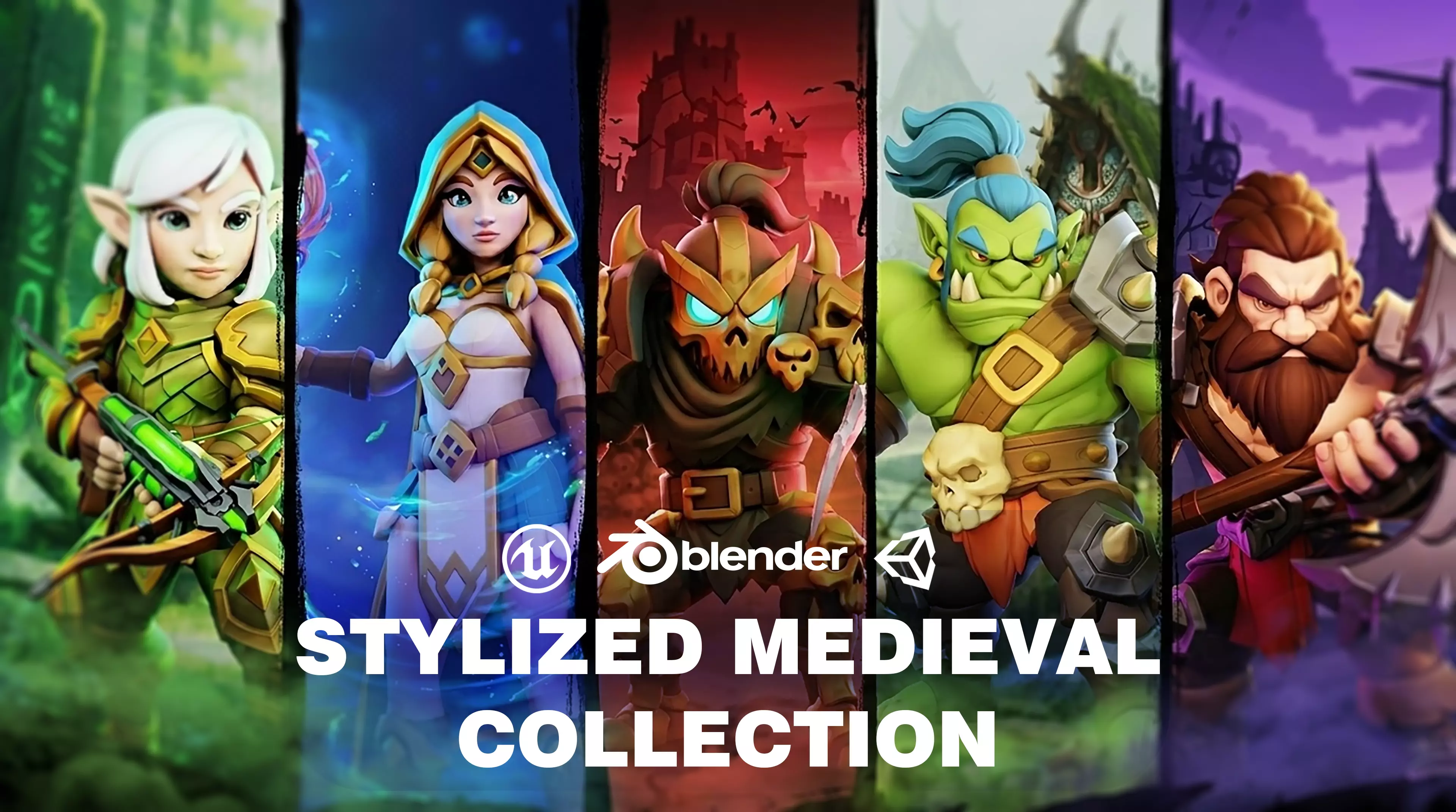 Stylized Medieval Collection 3D Model Pack