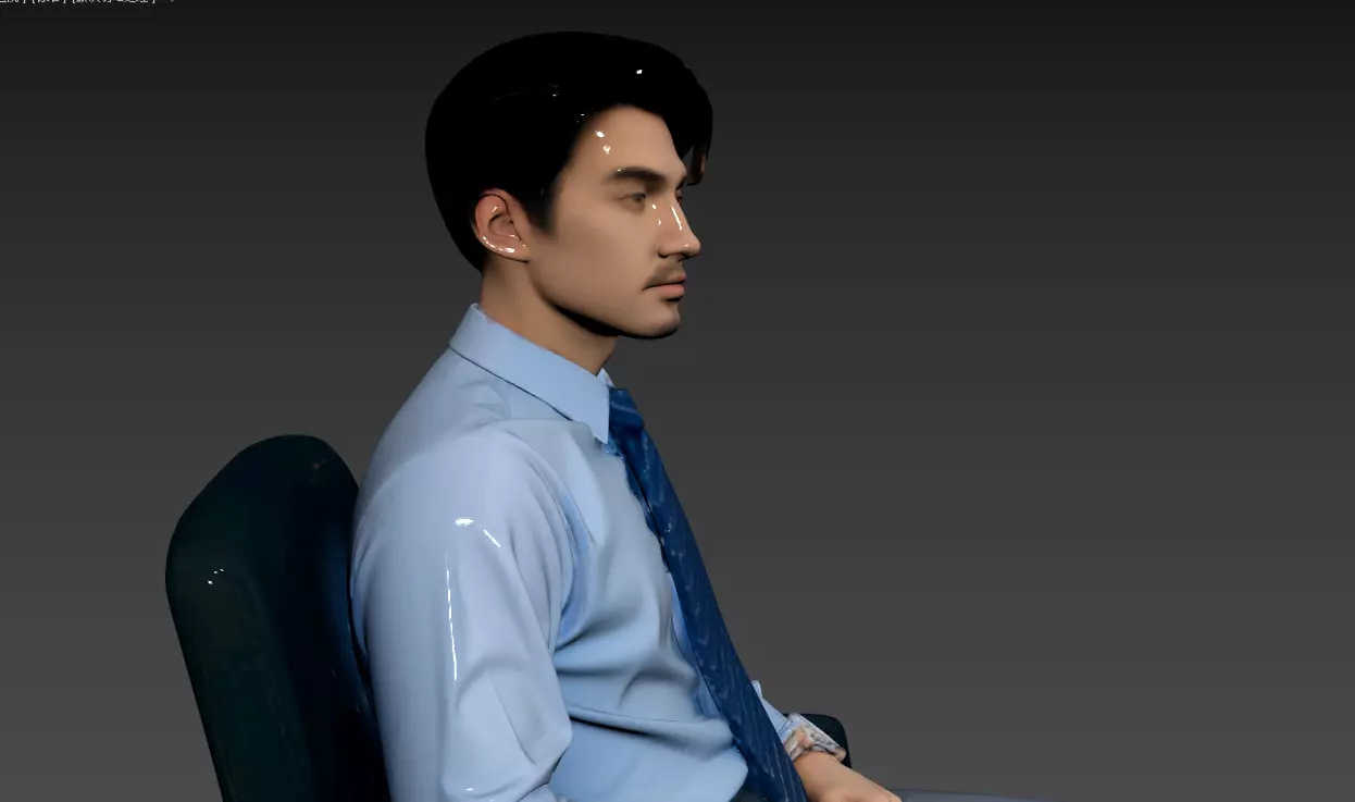 59- - Business Men in suits and leather shoes 3D model