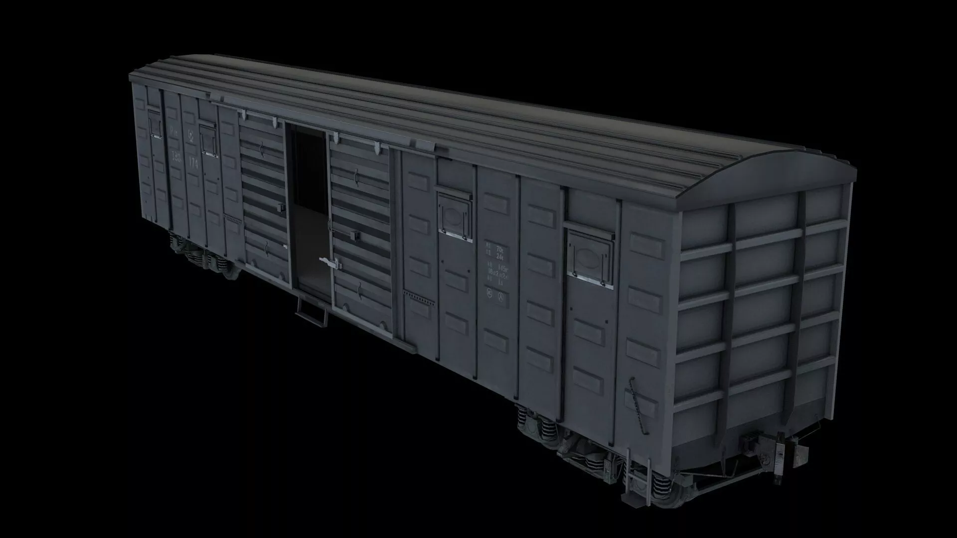 China Railway P70 Boxcar Covered Railway Freight Wagon 3D model