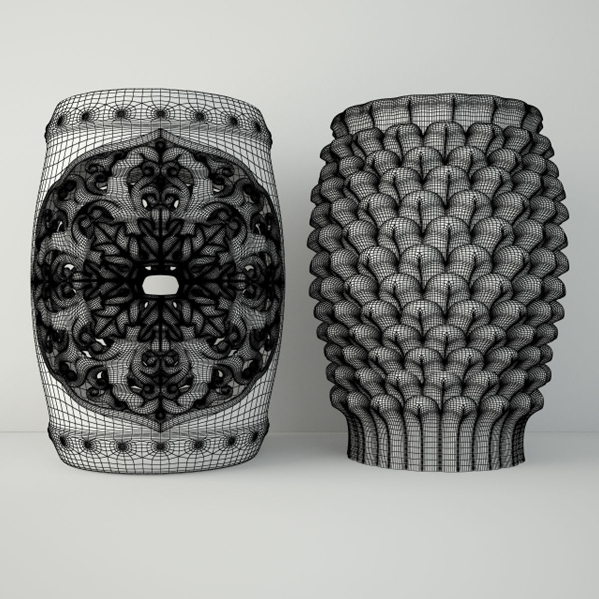 Ceramic Stools 3D model_2
