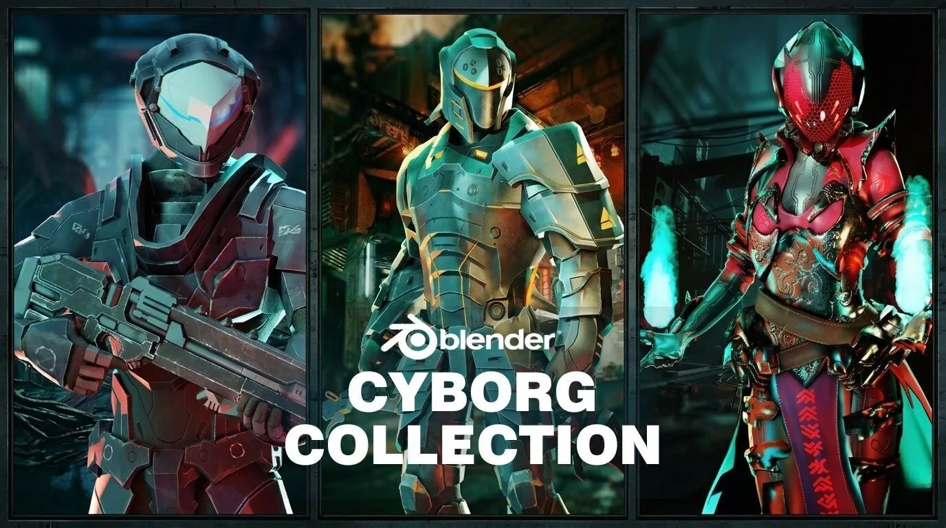 Cyborg Characters Collection 3D Model Pack