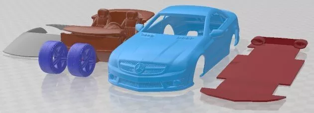 Mercedes SL65 AMG 2010 Printable Car 3D print model