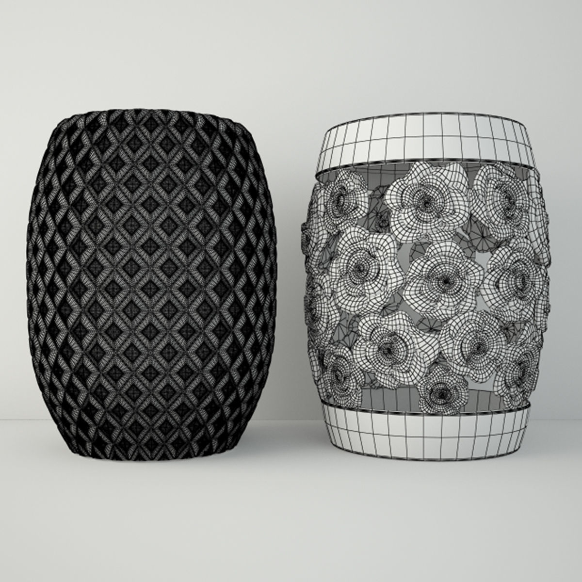 Garden Stools 2 3D model_2