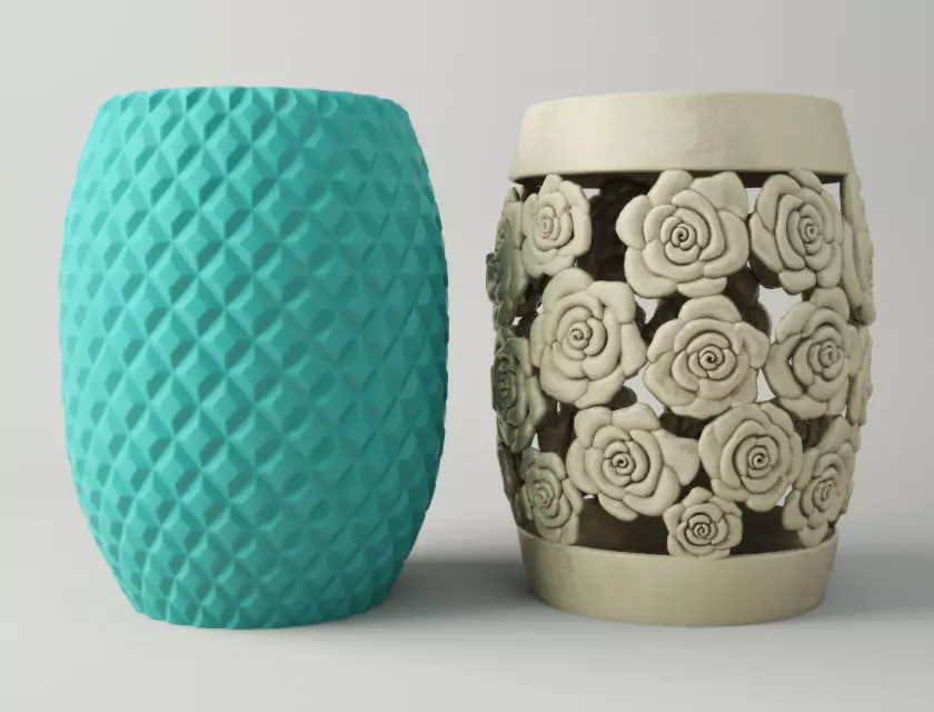 Garden Stools 2 3D model_0