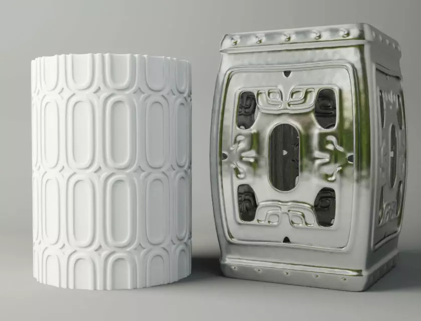 Garden Stools 3 3D model_0