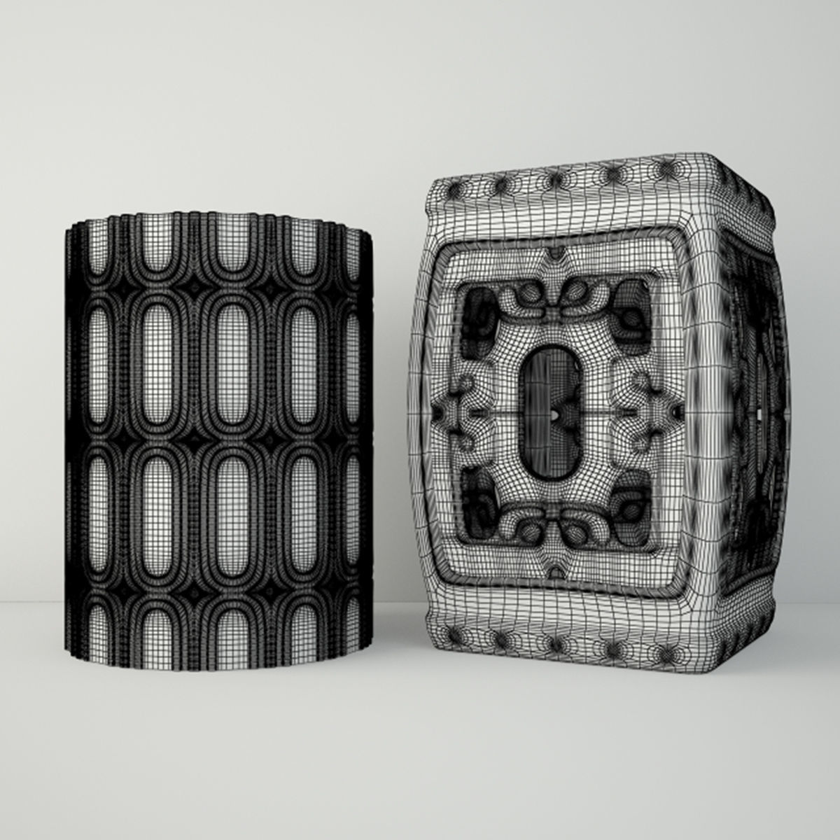 Garden Stools 3 3D model_2