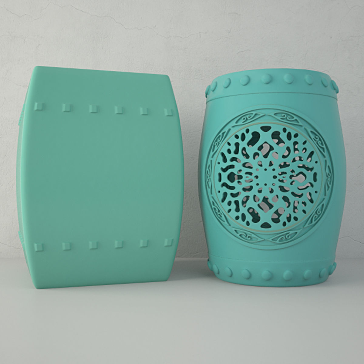 Garden Stools 4 3D model_1
