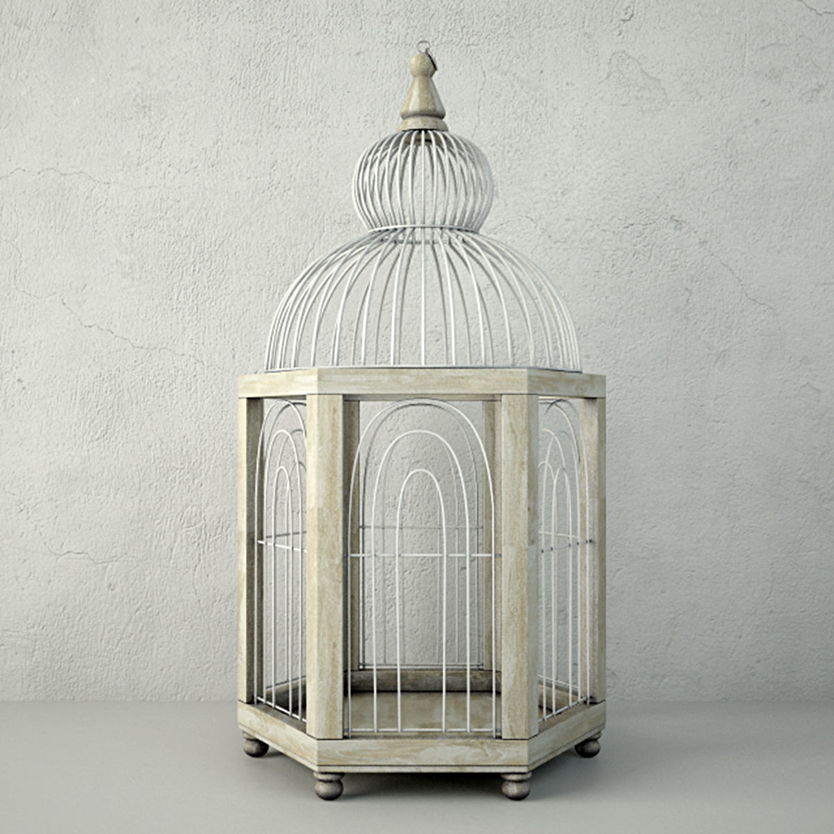 Hexi Decorative Cage by ZARA HOME 3D model_3