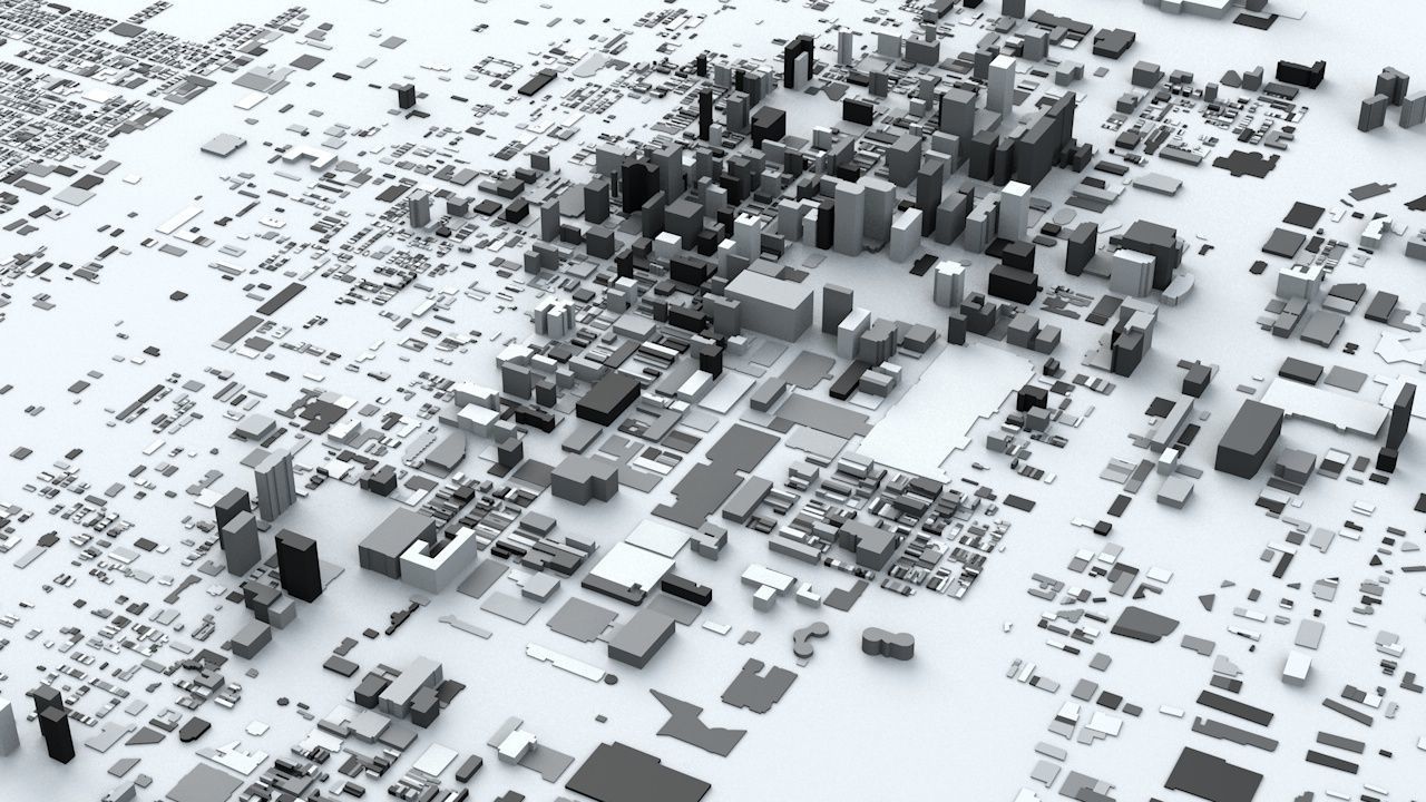 Philadelphia Downtown Streets and Buildings 3D model_2