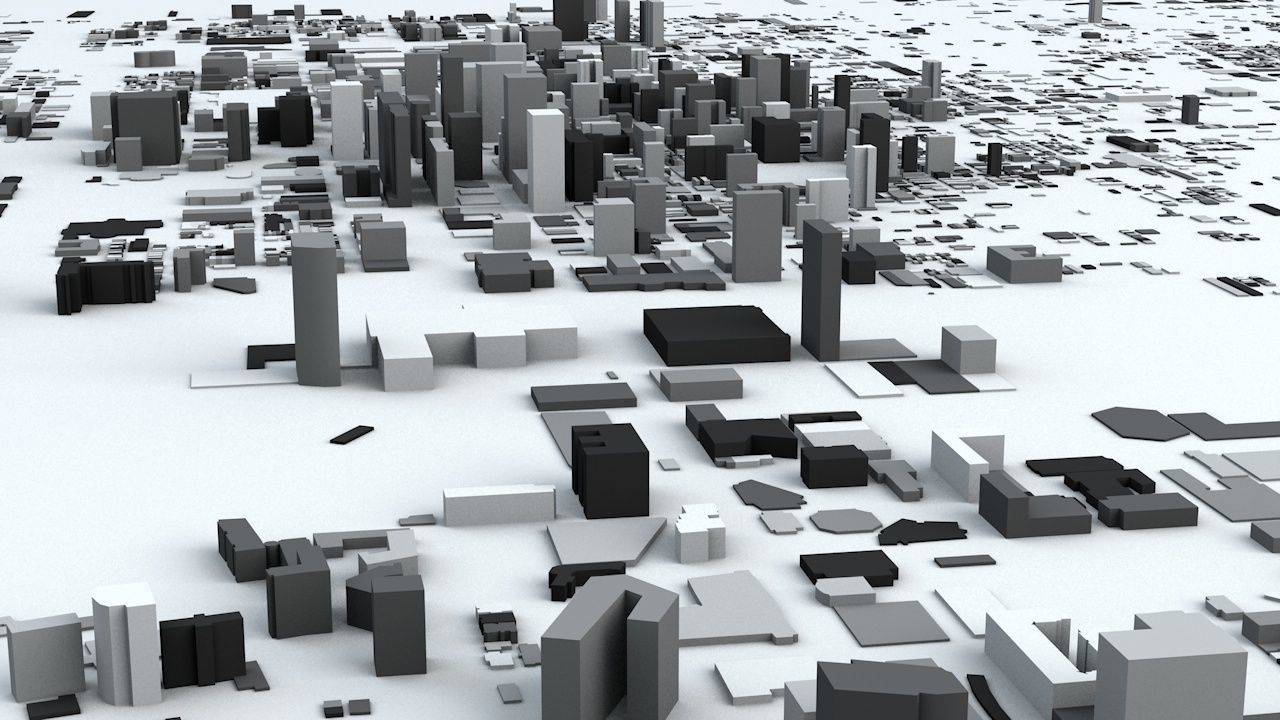 Philadelphia Downtown Streets and Buildings 3D model_3